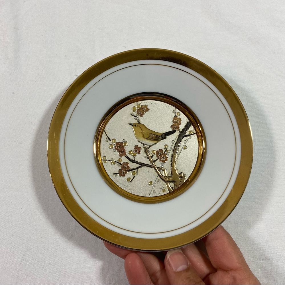 The Art of Chokin Plate 24K gold Trim plate - Picture 1 of 3
